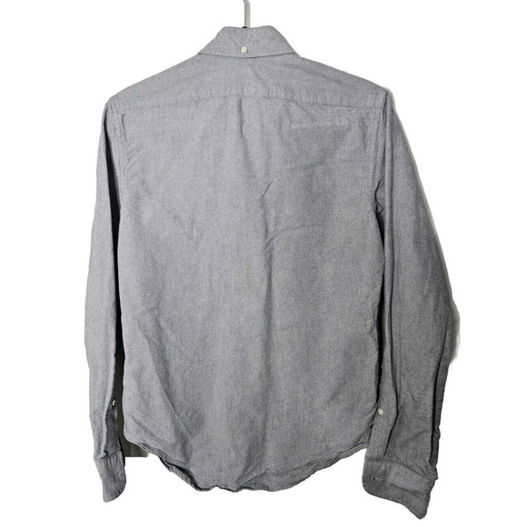 Taylor Stitch Button Up Shirt Pocket Handmade Cotton Mens 36 Gray - Picture 2 of 7